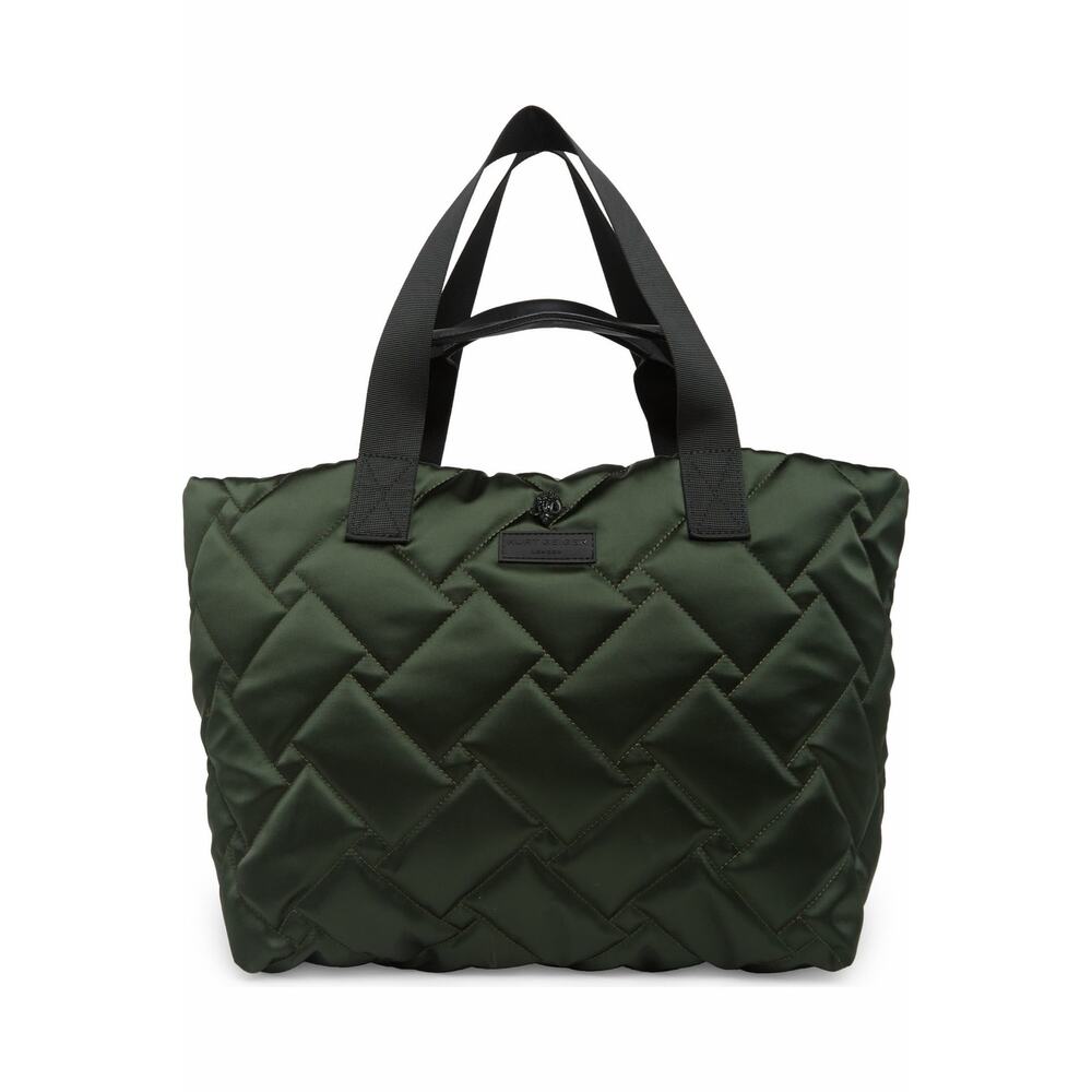 Kurt Geiger London Dark  Green Quilted Nylon Large Tote Shoulder Travel Bag